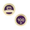 Milestone Geocoin and Tag Set - 100 Finds
