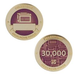 Milestone Geocoin and Tag Set - 30,000 Finds