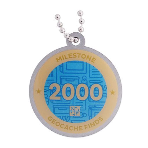 Milestone Geocoin and Tag Set - 2000 Finds - Image 2