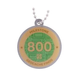 Milestone Geocoin and Tag Set - 800 Finds - Image 2