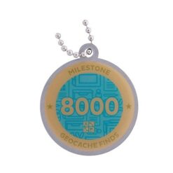 Milestone Geocoin and Tag Set - 8000 Finds - Image 2