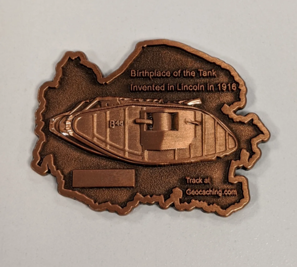 Lincolnshire Mega 2021 Tank Geocoin – Bronze - Image 3