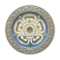 White Rose of Yorkshire Suncatcher Geocoin and Pin - Image 2