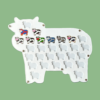 Cow Geocoin Display - Cow Shape