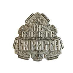 Trifecta Geocoin - Antique Silver