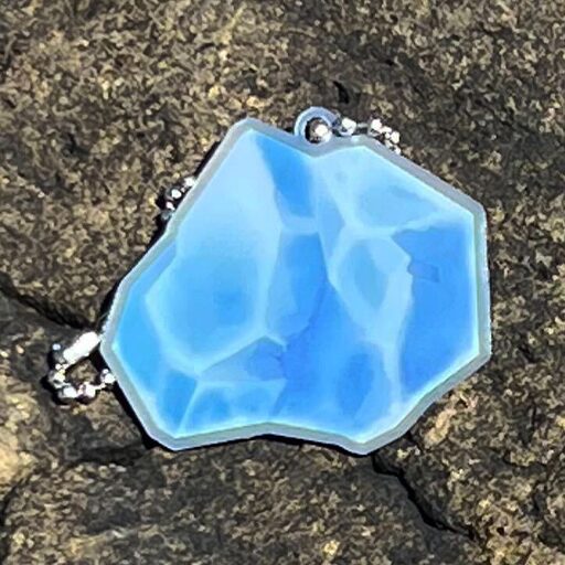 EarthCache™ Mineral Travel Tag - Blue Calcite - Image 2