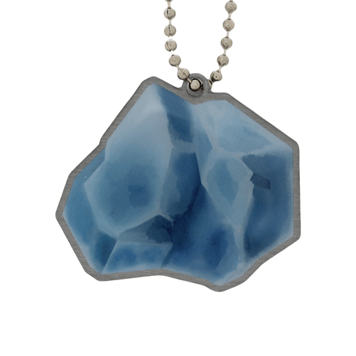 EarthCache™ Mineral Travel Tag - Blue Calcite