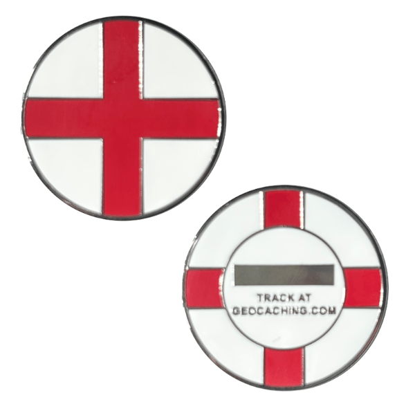 England Flag Micro Geocoin - Nickel