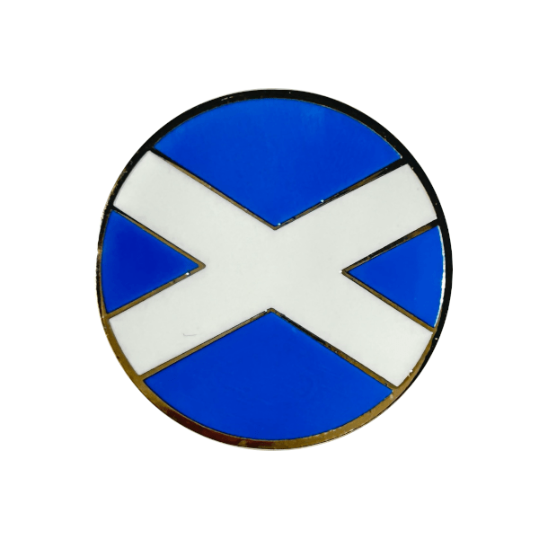 Scotland Flag Micro Geocoin - Gold - Image 2