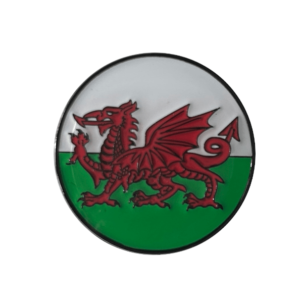 Wales Flag Micro Geocoin - Black Nickel - Image 2