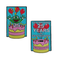 Celebrating 25 Years of Geocaching Group Project Geocoin