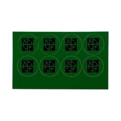 8 Pack: 1" Round Geocaching Logo Mini Sticker - Green/Black