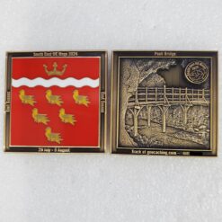 Pooh Bridge - South East UK Mega Geocoin - Antique Gold