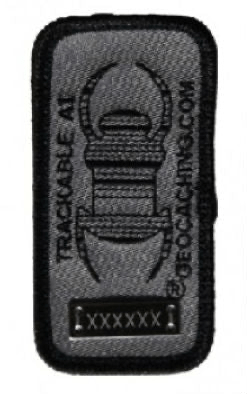 Geocaching Travel Bug® Patch - Charcoal