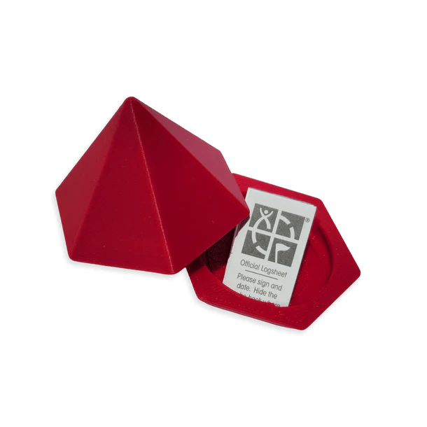 Small 3D Printed Gem Shaped Cache Container - Ruby