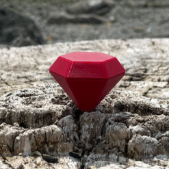 Small 3D Printed Gem Shaped Cache Container - Ruby - Image 3