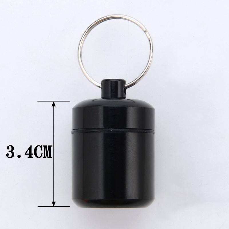 Wide Black Metal Capsule with Keyring (Bison) - Image 3