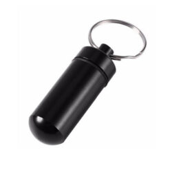 Black Metal Capsule with Keyring (Bison)
