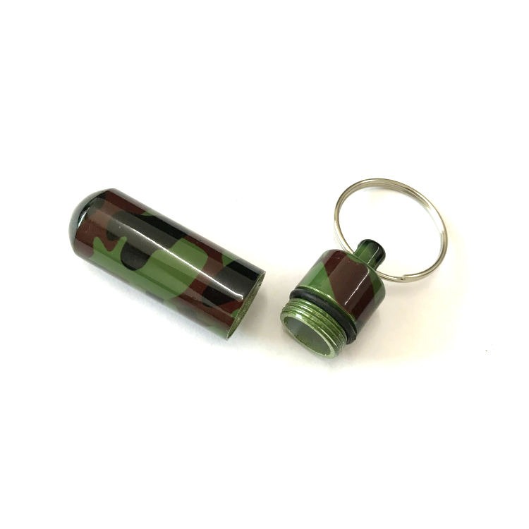 Camo Metal Capsule with Keyring (Bison) - Image 2