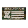 Large Cache Label - Green Camo (Groundspeak version)