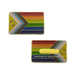Global Inclusive Pride Flag Geocoin - Gold