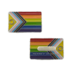 Global Inclusive Pride Flag Geocoin - Silver