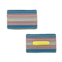 Trans+ Flag Pride Geocoin - Gold