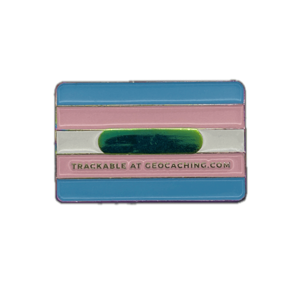 Trans+ Pride Flag Geocoin - Rainbow - Image 3