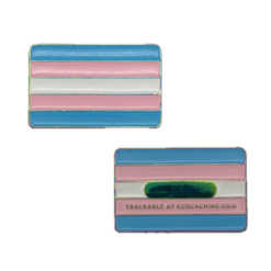 Trans+ Pride Flag Geocoin - Rainbow