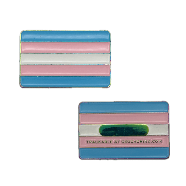 Trans+ Pride Flag Geocoin - Rainbow