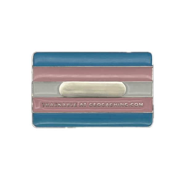 Trans+ Pride Flag Geocoin - Silver - Image 3