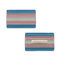 Trans+ Pride Flag Geocoin - Silver