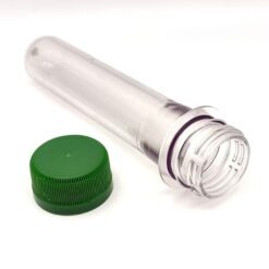 Clear PET Preform with Green Lid (12.6xØ2.3cm) - Image 3