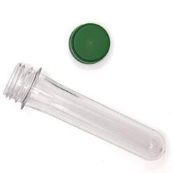 Clear PET Preform with Green Lid (12.6xØ2.3cm) - Image 2