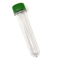 Clear PET Preform with Green Lid (12.6xØ2.3cm)
