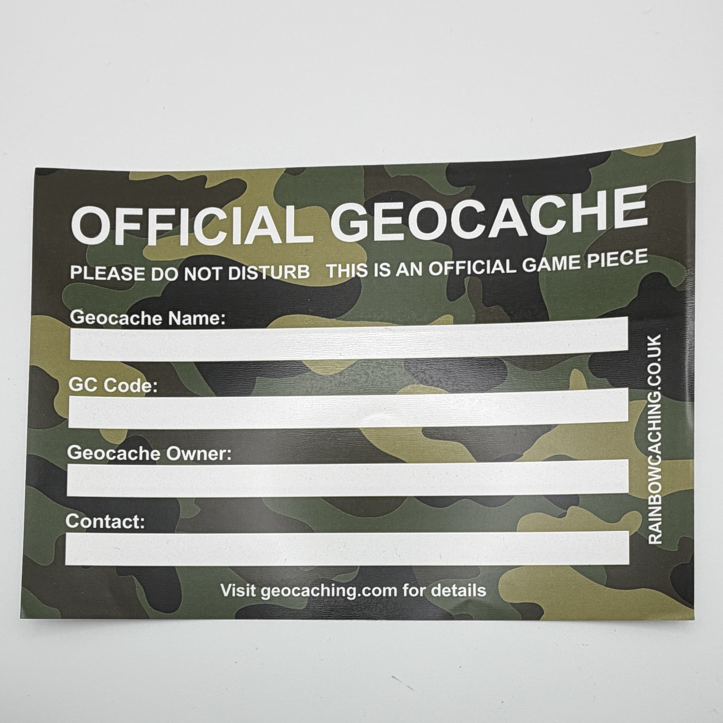 Extra Large Geocache Label (A5)
