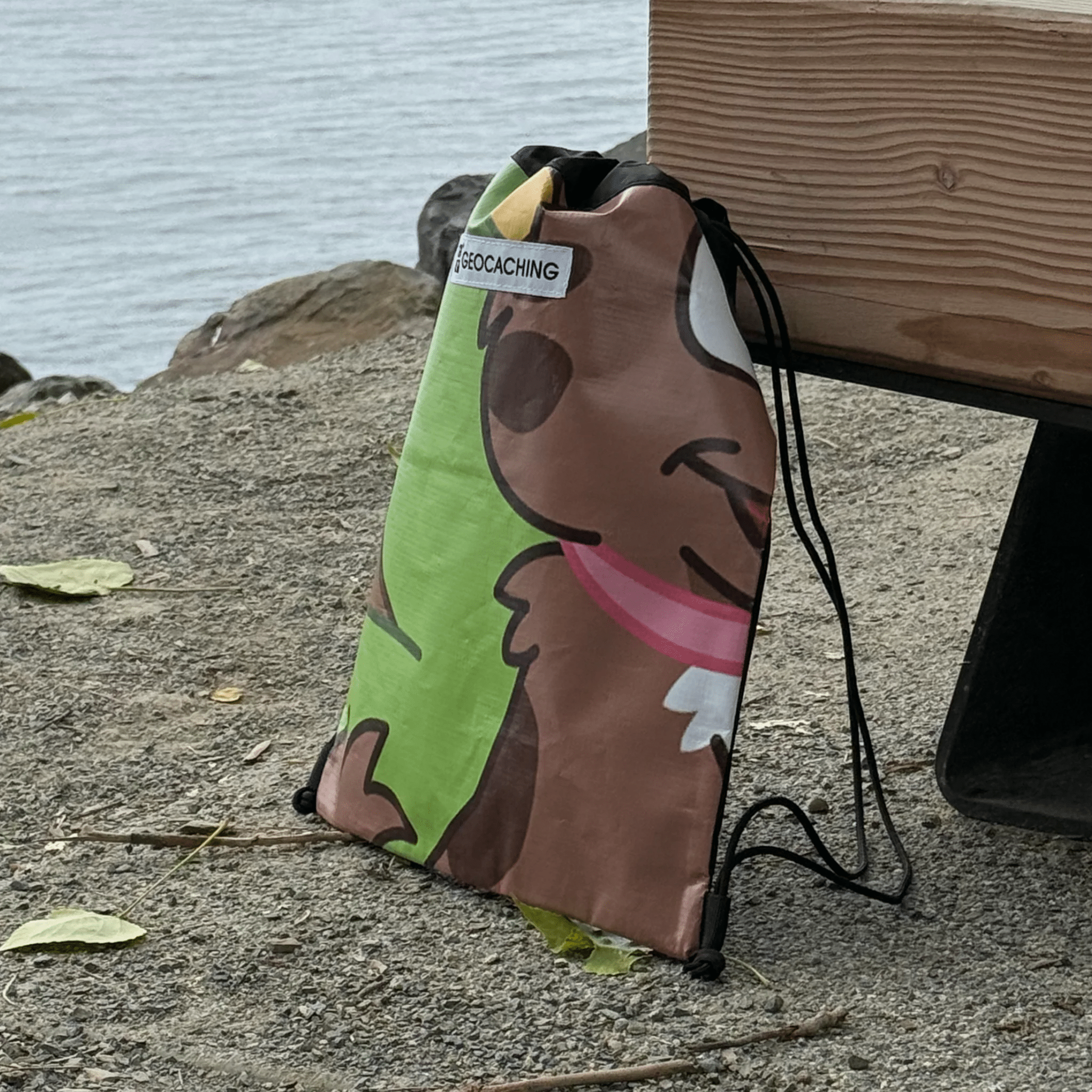 Upcycled Banner Cinch Bag - Image 5