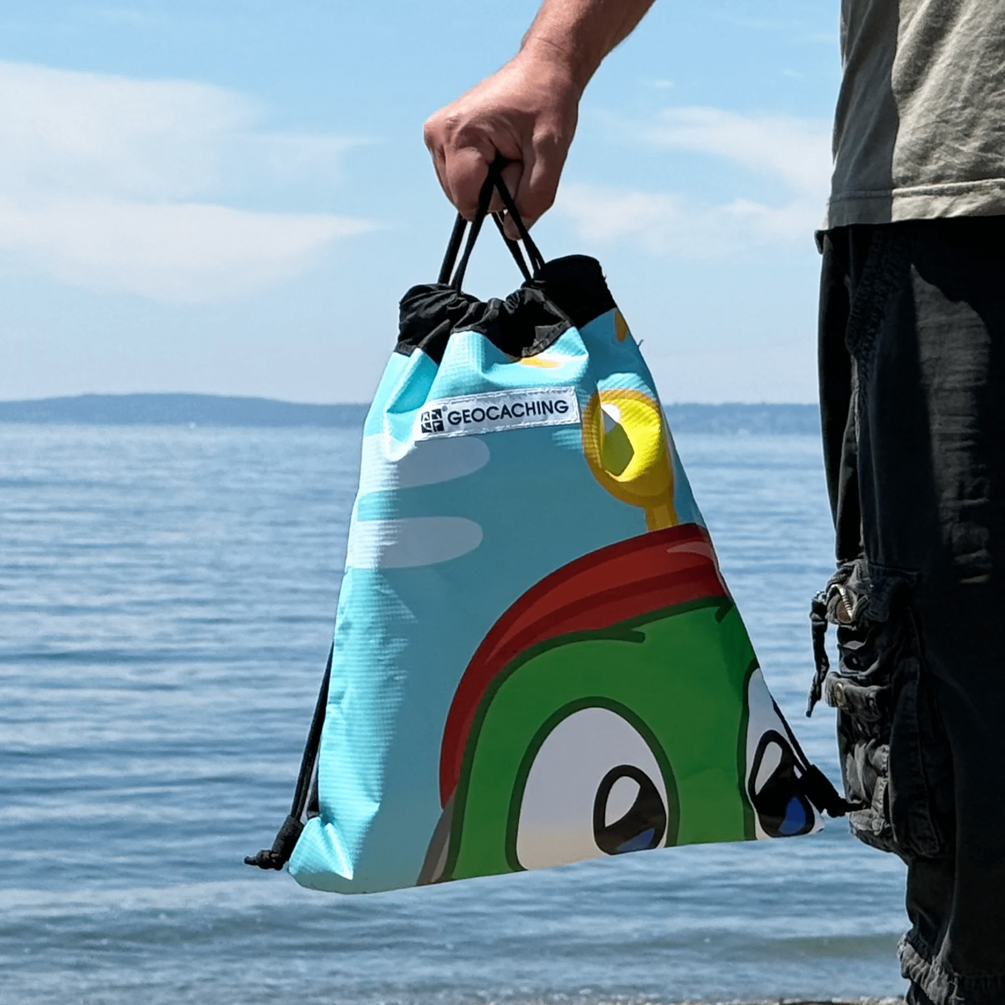 Upcycled Banner Cinch Bag - Image 7