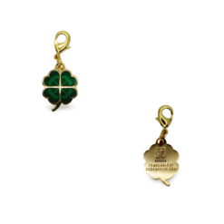 Four Leaf Clover Nano Geocoin/Zipper pull/Charm with clasp