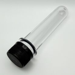 Clear PET Preform with Black Lid (13.2xØ2.5cm)