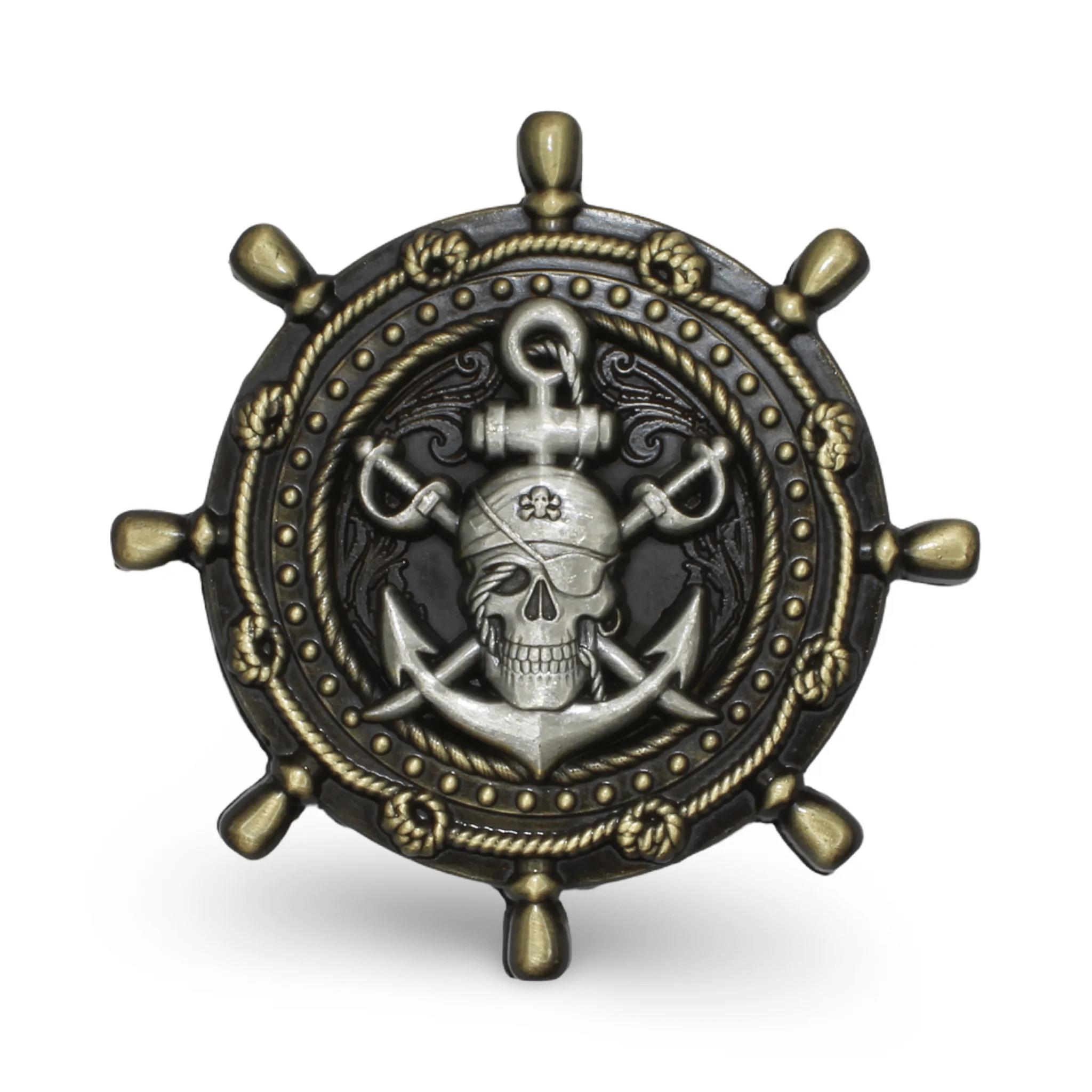 2026 Pirate Geocoin - Ship Wheel - Image 2